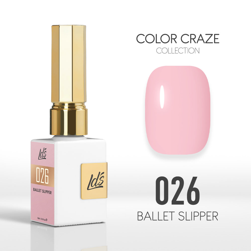 LDS Color Craze Gel Nail Polish - 026 Ballet Slipper - 0.5oz