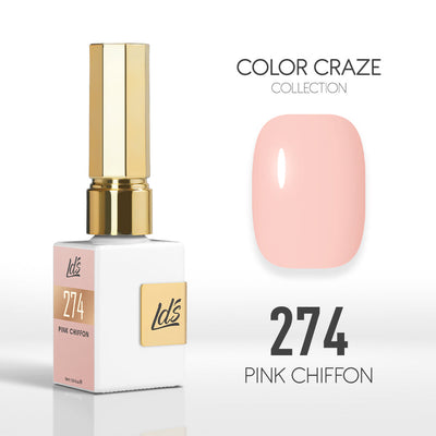 LDS Color Craze Gel Nail Polish - 274 Pink Chiffon - 0.5oz