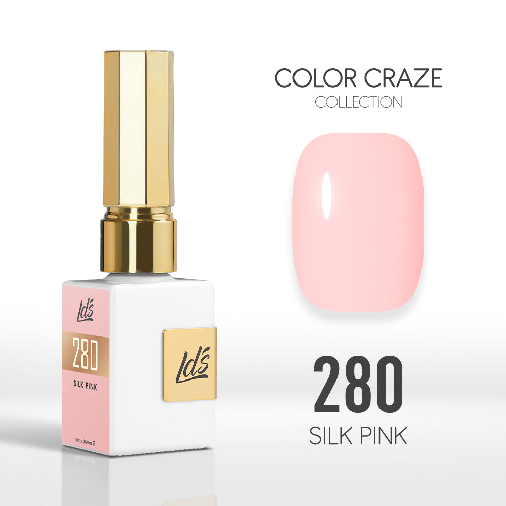 LDS Color Craze Gel Nail Polish - 280 Silk Pink - 0.5oz