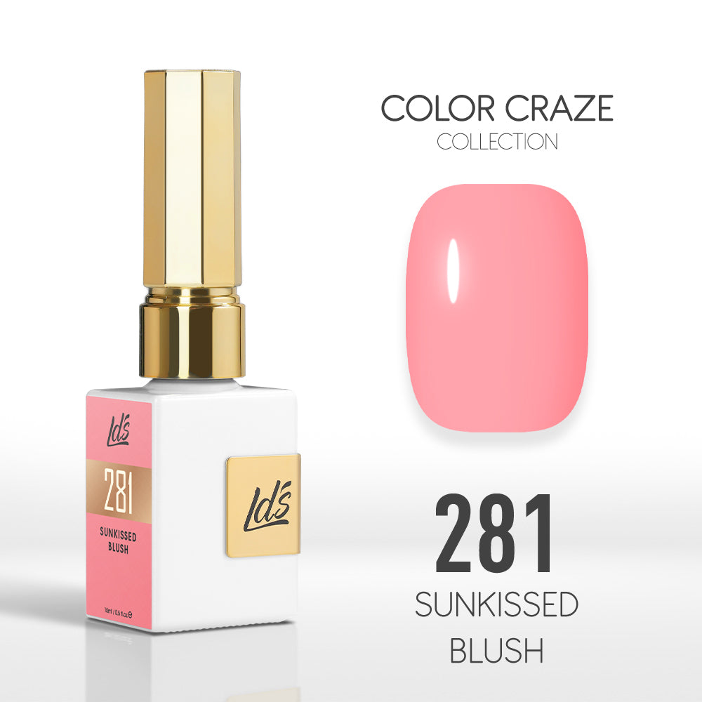 LDS Color Craze Gel Nail Polish - 281 Sunkissed Blush - 0.5oz