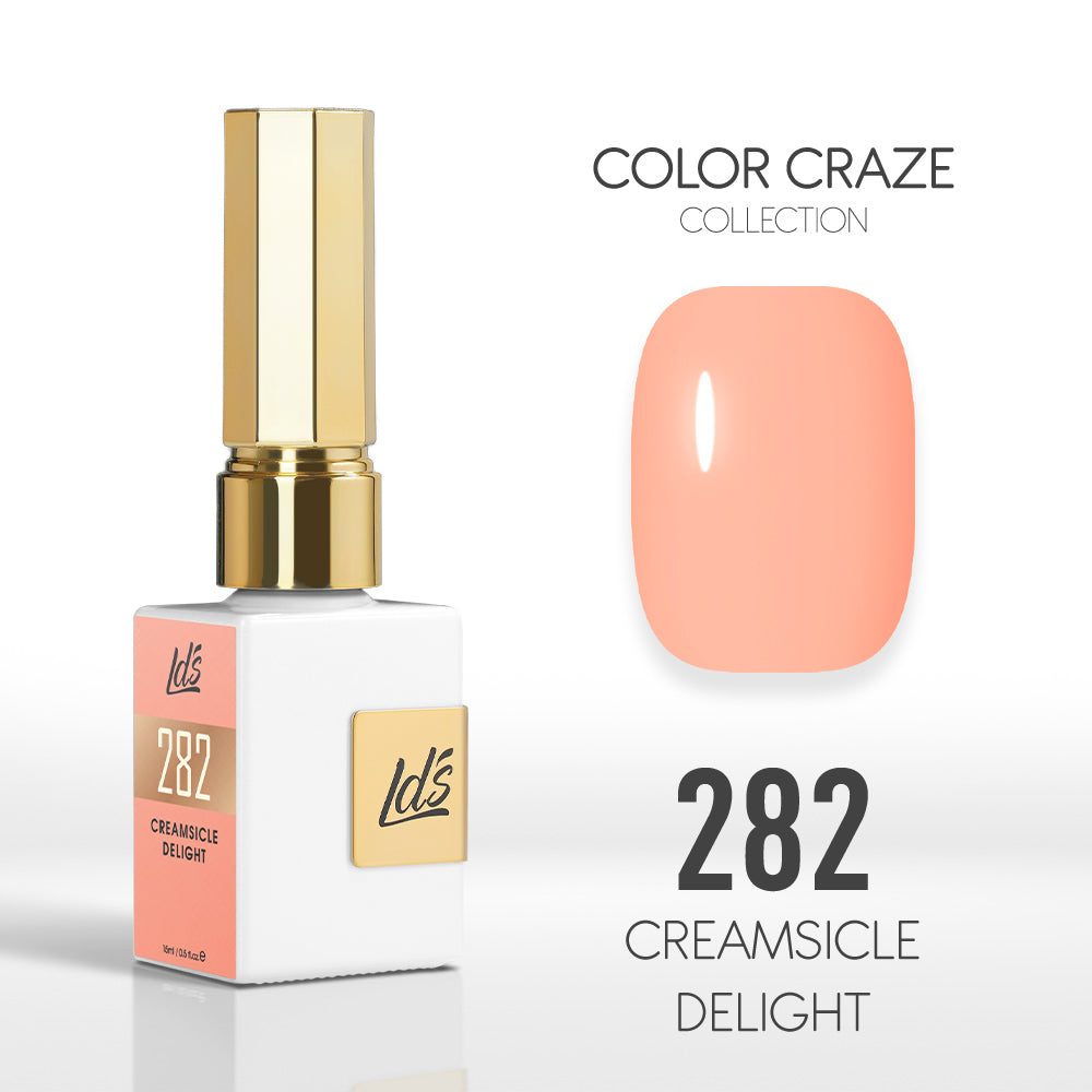 LDS Color Craze Gel Nail Polish - 282 Creamsicle Delight - 0.5oz