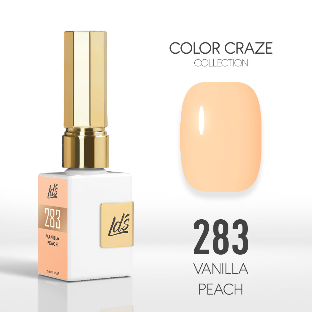 LDS Color Craze Gel Nail Polish - 283 Vanilla Peach - 0.5oz