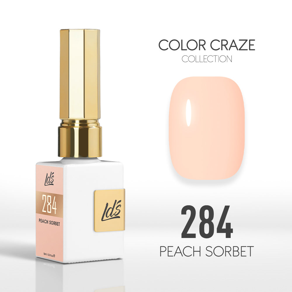 LDS Color Craze Gel Nail Polish - 284 Peach Sorbet - 0.5oz