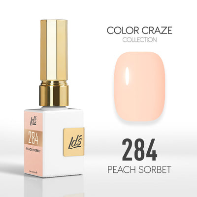 LDS Color Craze Gel Nail Polish - 284 Peach Sorbet - 0.5oz