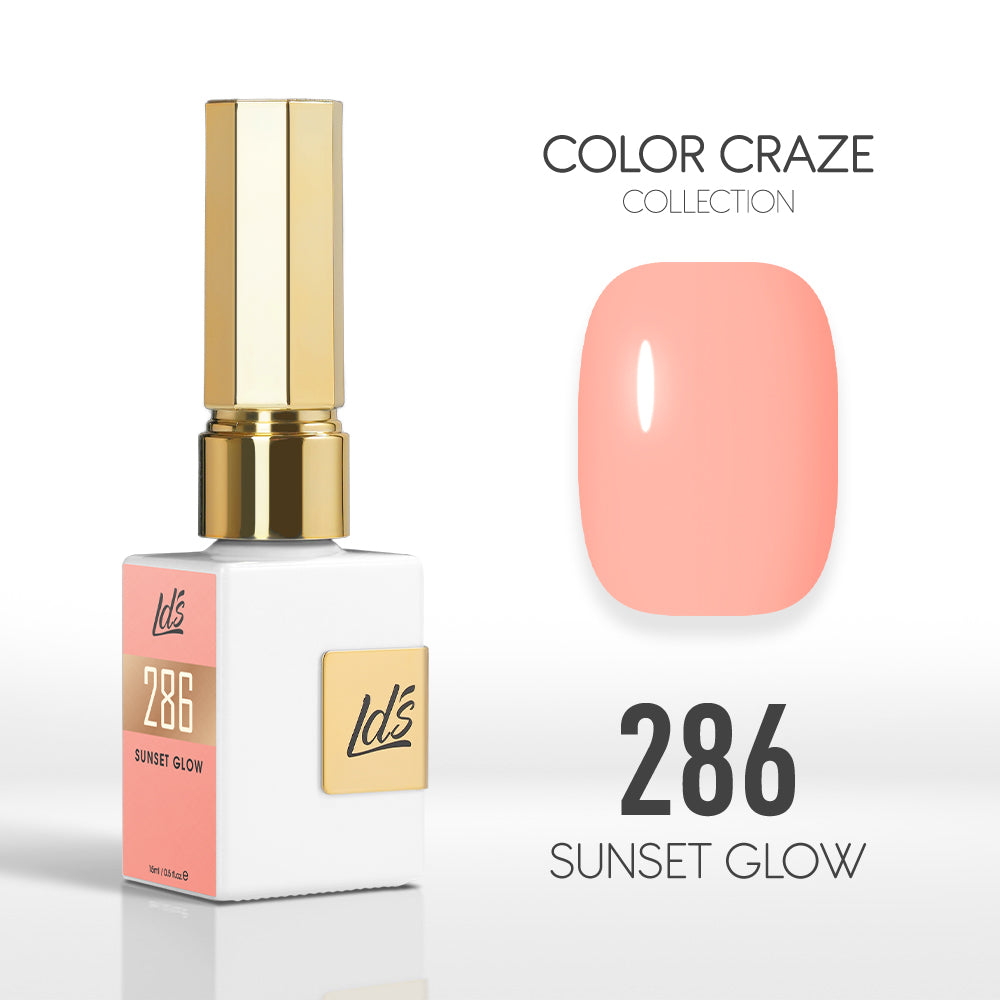 LDS Color Craze Gel Nail Polish - 286 Sunset Glow - 0.5oz