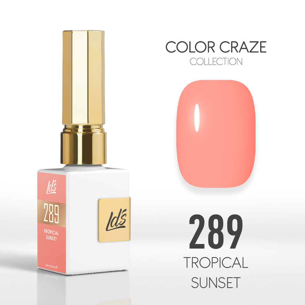 LDS Color Craze Gel Nail Polish - 289 Tropical Sunset - 0.5oz