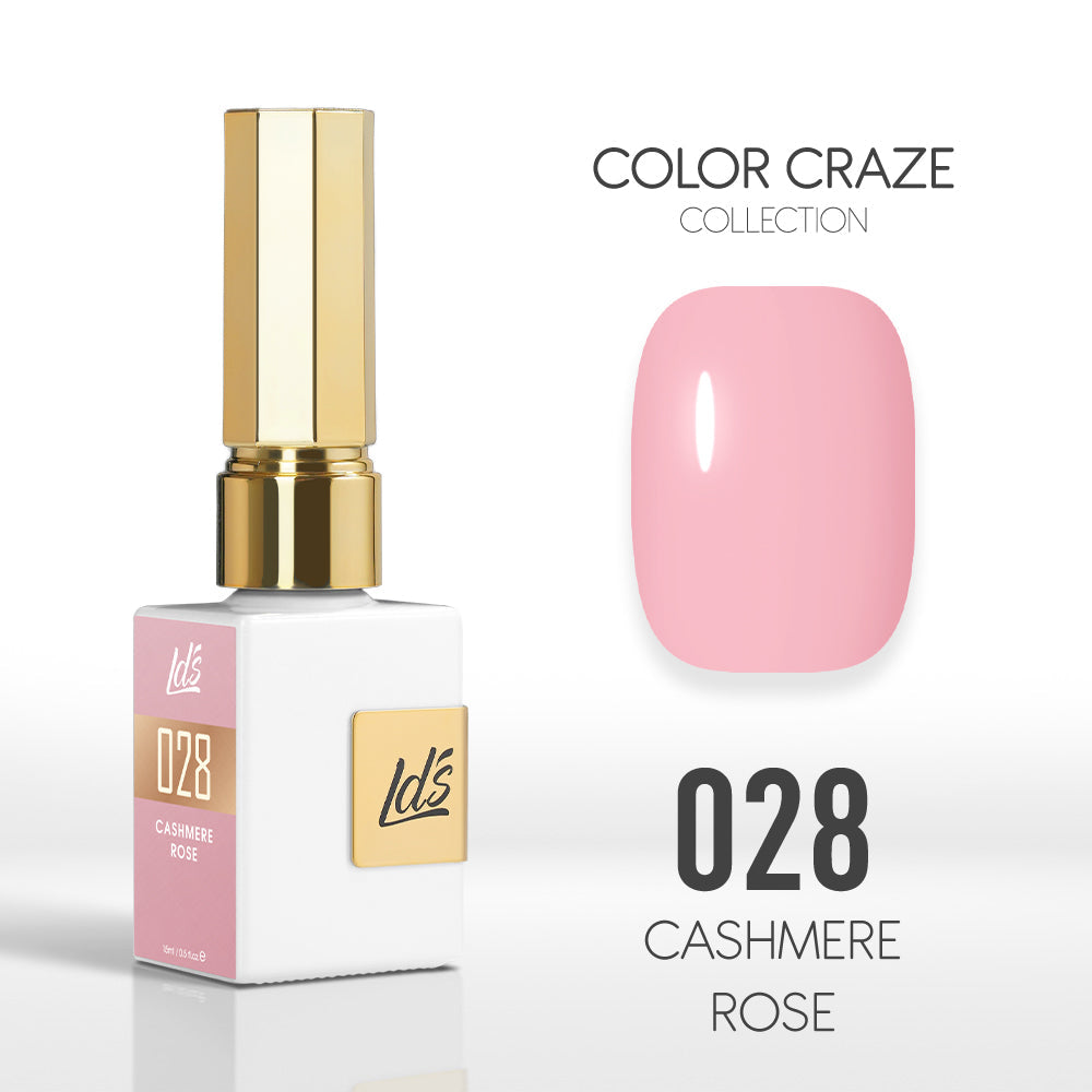 LDS Color Craze Gel Nail Polish - 028 Cashmere Rose - 0.5oz