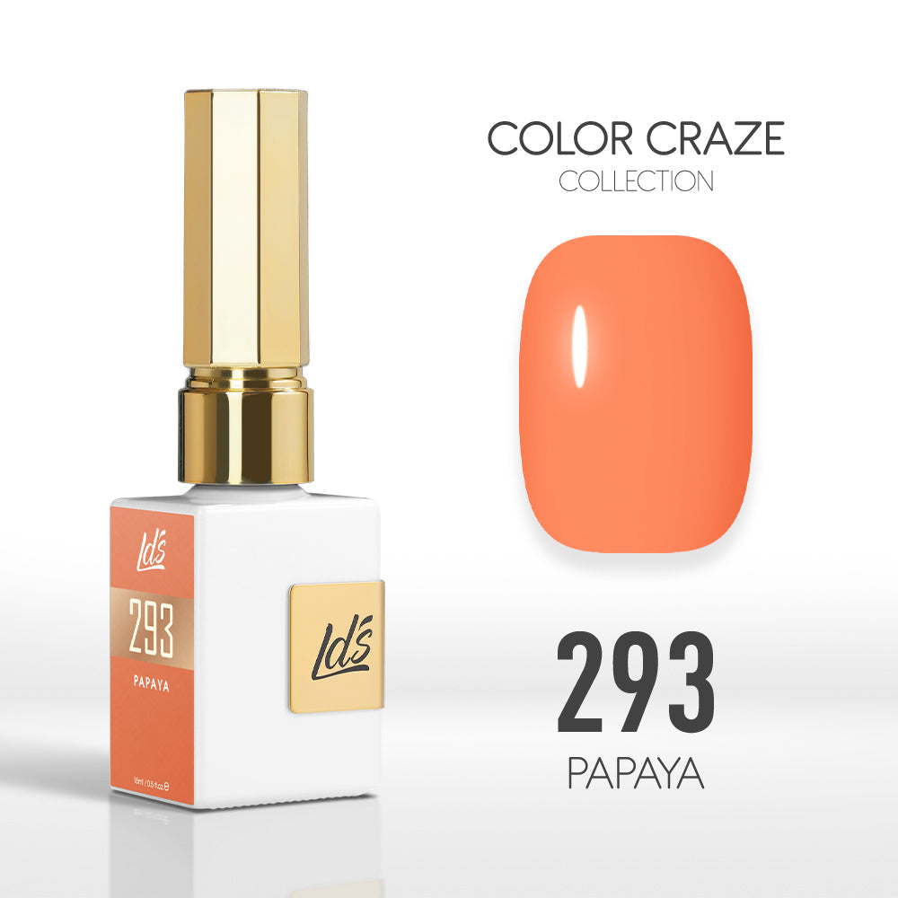 LDS Color Craze Gel Nail Polish - 293 Papaya - 0.5oz