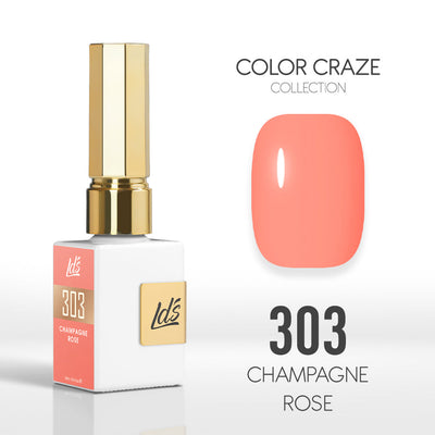 LDS Color Craze Gel Nail Polish - 303 Champagne Rose - 0.5oz