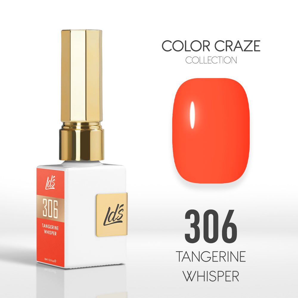 LDS Color Craze Gel Nail Polish - 306 Tangerine Whisper - 0.5oz