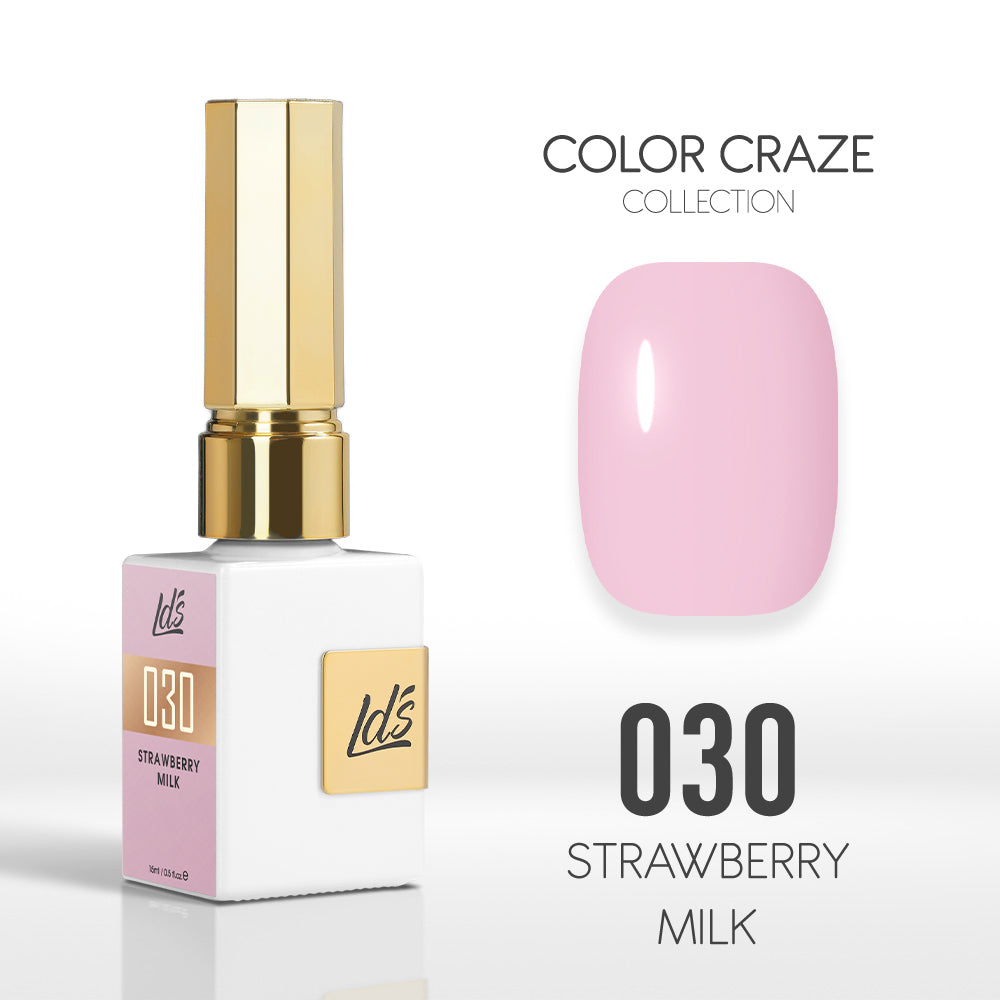 LDS Color Craze Gel Nail Polish - 030 Strawberry Milk - 0.5oz