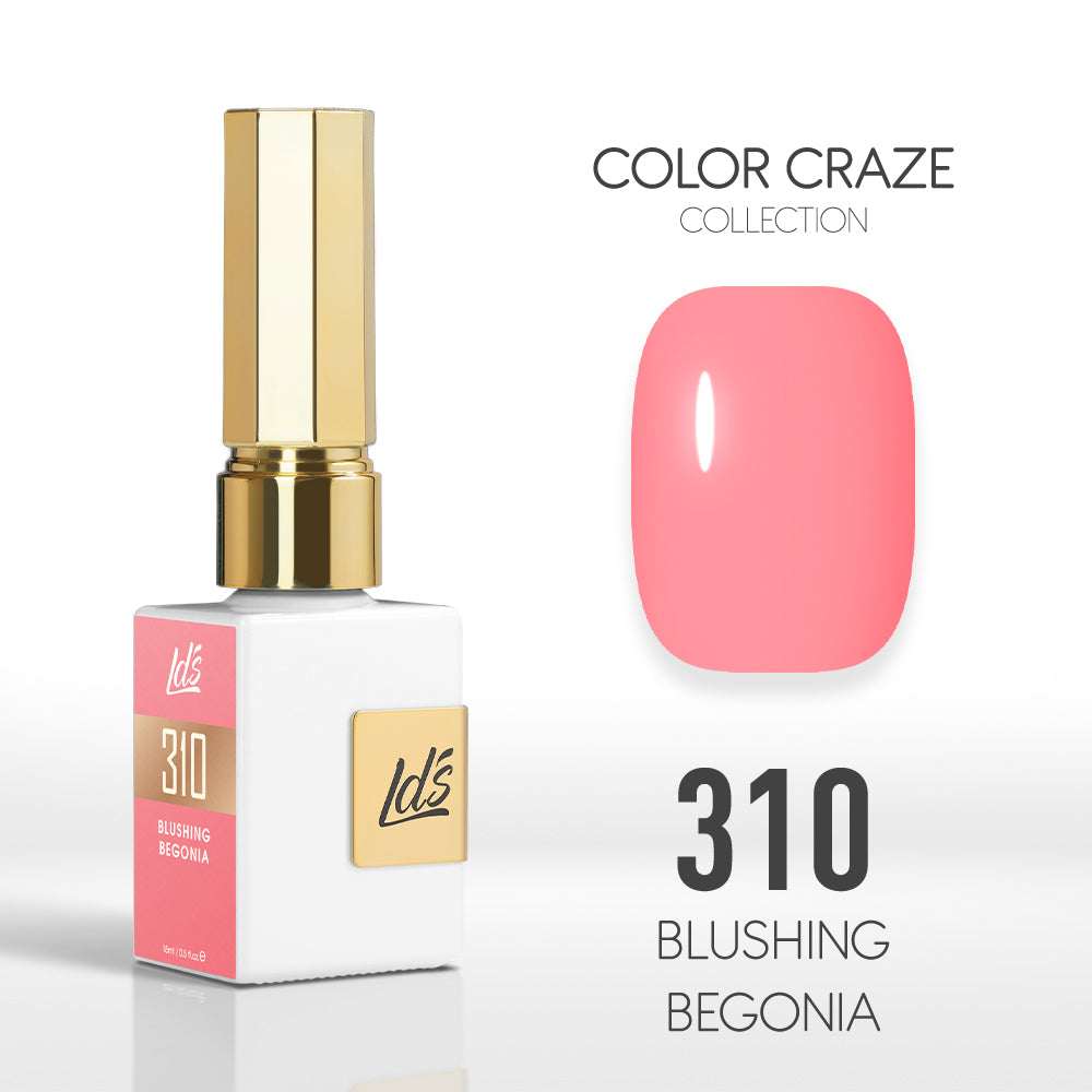 LDS Color Craze Gel Nail Polish - 310 Blushing Begonia - 0.5oz