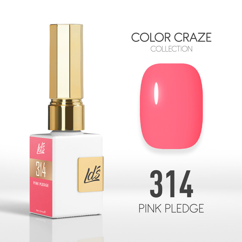 LDS Color Craze Gel Nail Polish - 314 Pink Pledge - 0.5oz