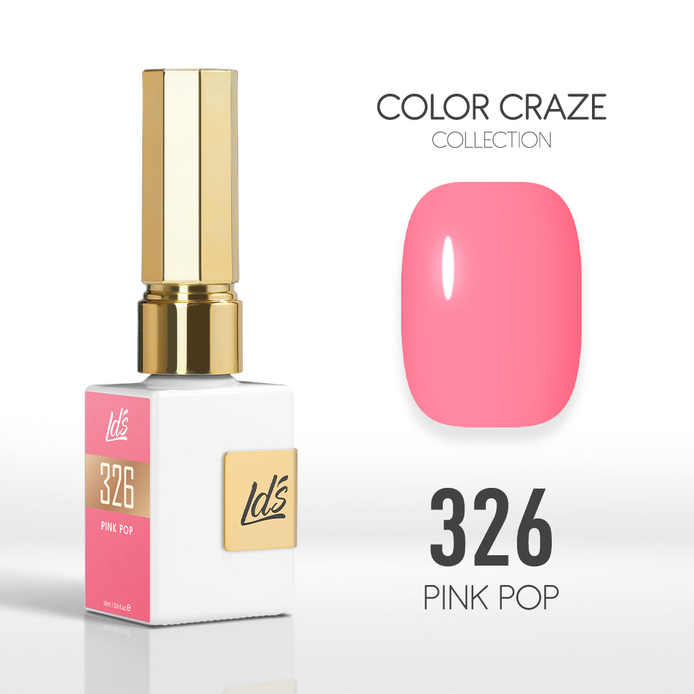 LDS Color Craze Gel Nail Polish - 326 Pink Pop - 0.5oz