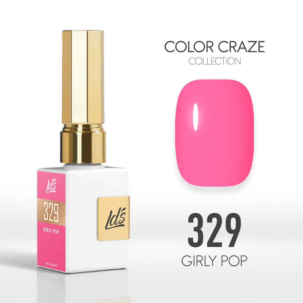 LDS Color Craze Gel Nail Polish - 329 Girly Pop - 0.5oz