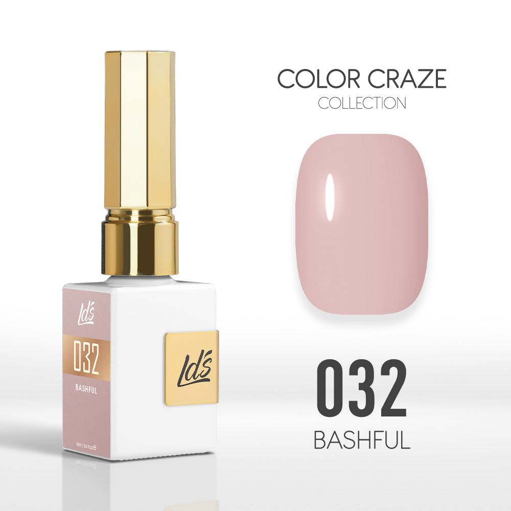 LDS Color Craze Gel Nail Polish - 032 Bashful - 0.5oz