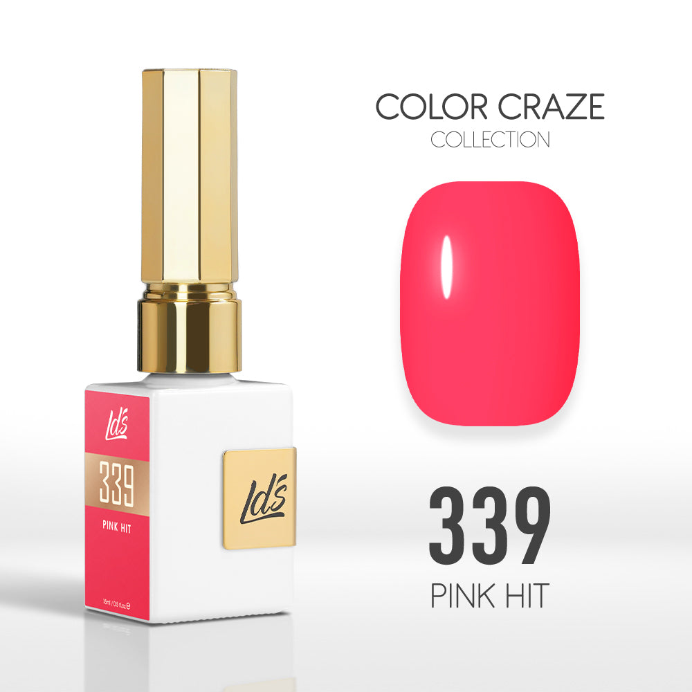 LDS Color Craze Gel Nail Polish - 339 Pink Hit - 0.5oz