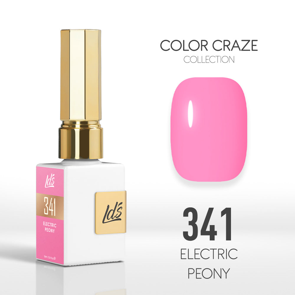 LDS Color Craze Gel Nail Polish - 341 Electric Peony - 0.5oz