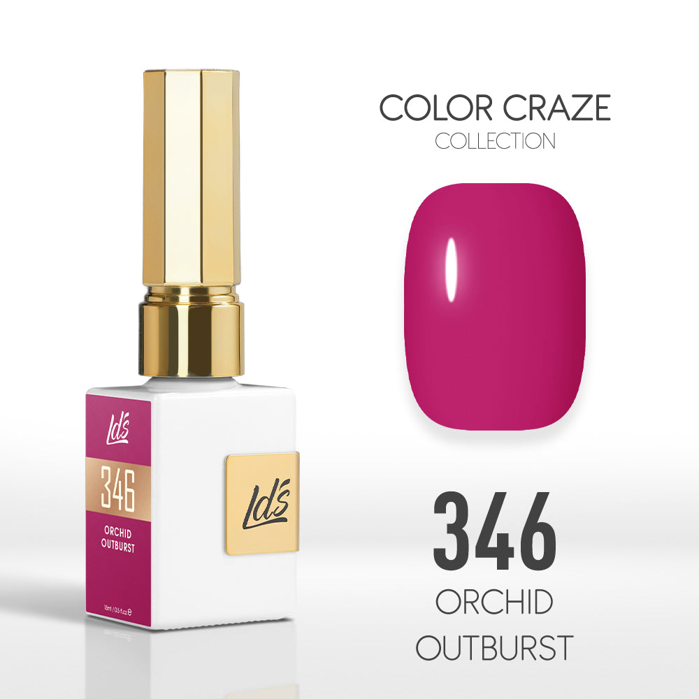 LDS Color Craze Gel Nail Polish - 346 Orchid Outburst - 0.5oz