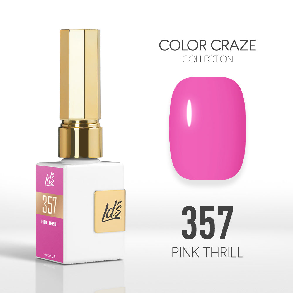 LDS Color Craze Gel Nail Polish - 357 Pink Thrill - 0.5oz