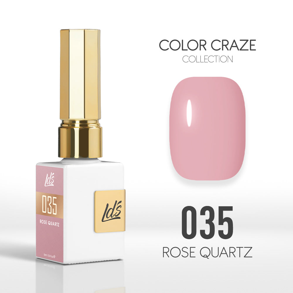 LDS Color Craze Gel Nail Polish - 035 Rose Quartz - 0.5oz