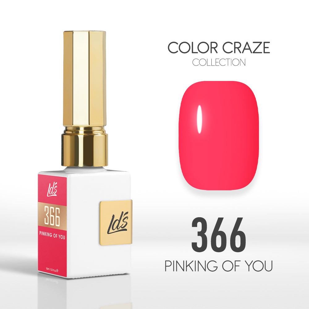 LDS Color Craze Gel Nail Polish - 366 Pinking of You - 0.5oz