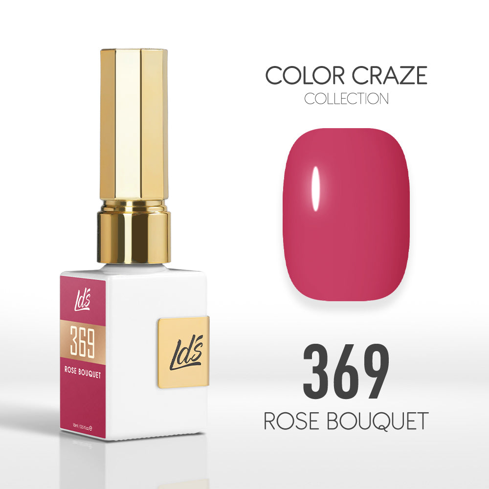 LDS Color Craze Gel Nail Polish - 369 Rose Bouquet - 0.5oz