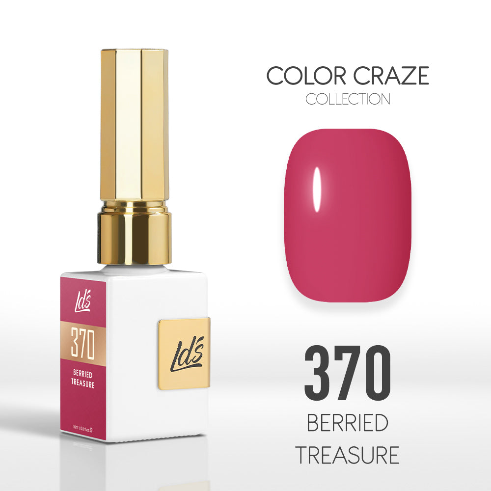 LDS Color Craze Gel Nail Polish - 370 Berried Treasure - 0.5oz