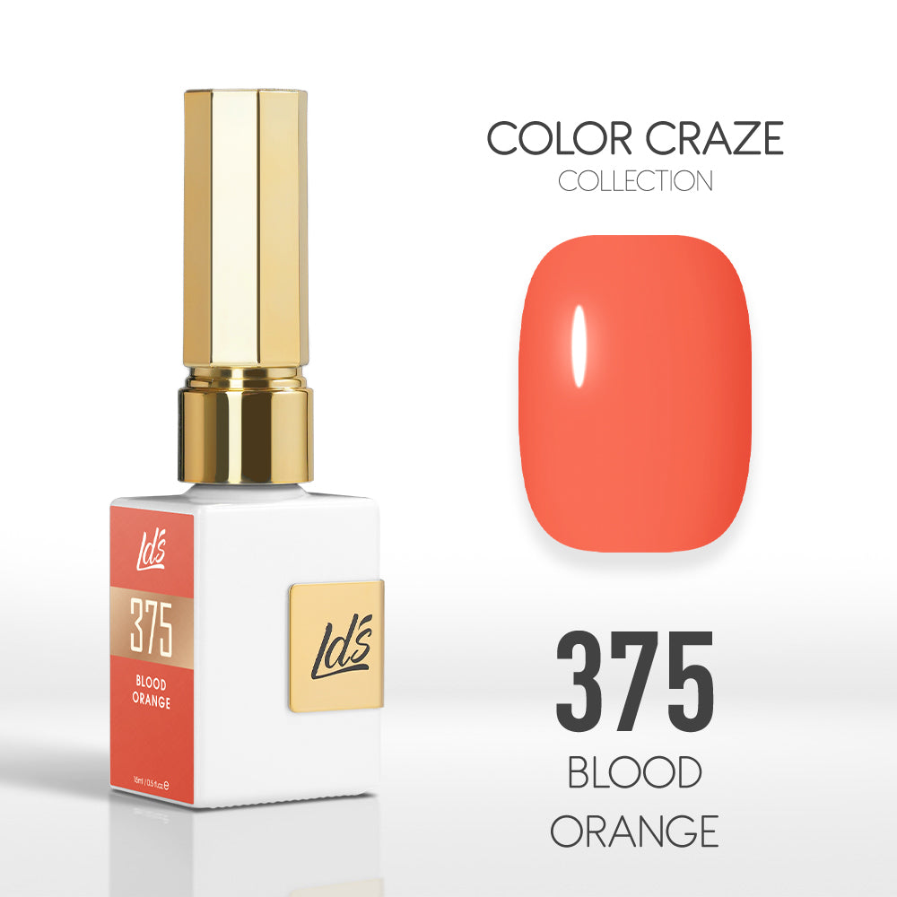 LDS Color Craze Gel Nail Polish - 375 Blood Orange - 0.5oz