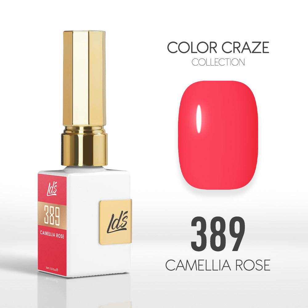 LDS Color Craze Gel Nail Polish - 389 Camellia Rose - 0.5oz