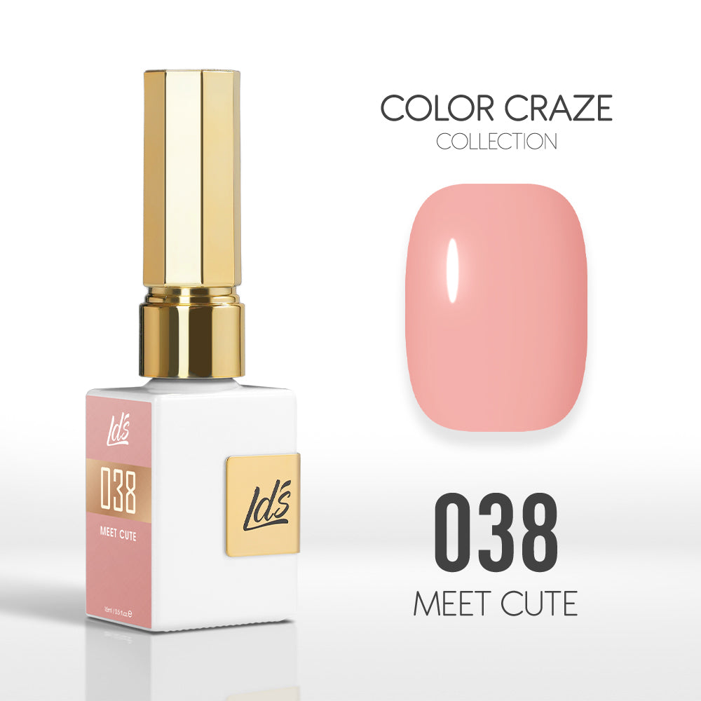 LDS Color Craze Gel Nail Polish - 038 Meet Cute - 0.5oz