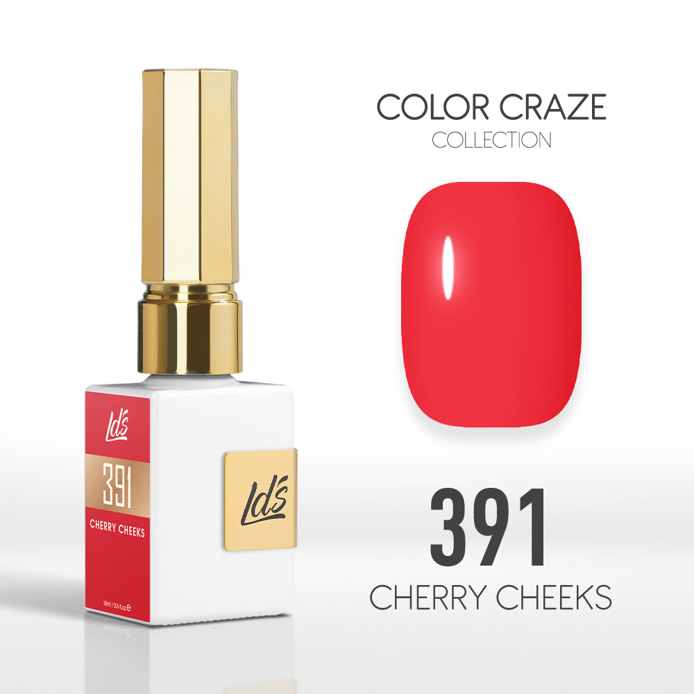 LDS Color Craze Gel Nail Polish - 391 Cherry Cheeks - 0.5oz