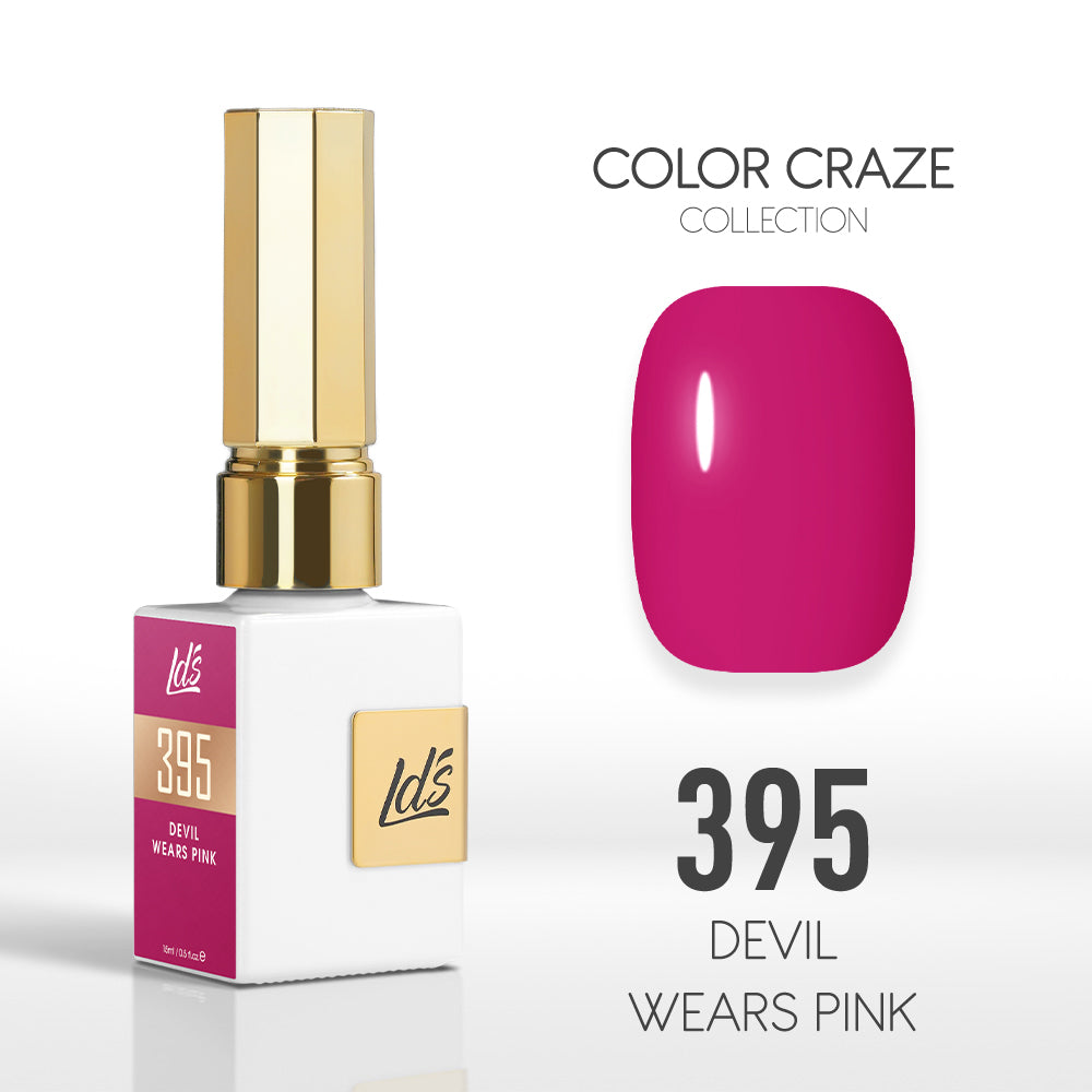 LDS Color Craze Gel Nail Polish - 395 Devil Wears Pink - 0.5oz