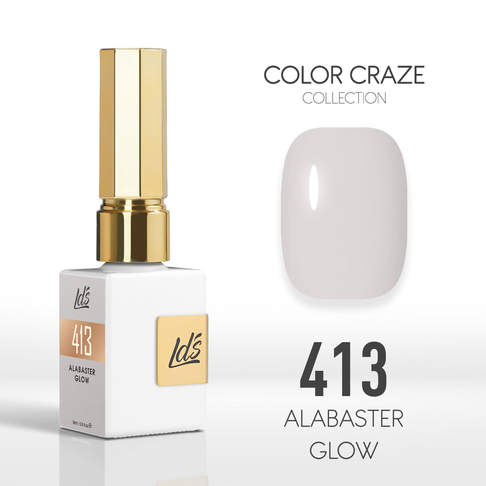 LDS Color Craze Gel Nail Polish - 413 Alabaster Glow - 0.5oz