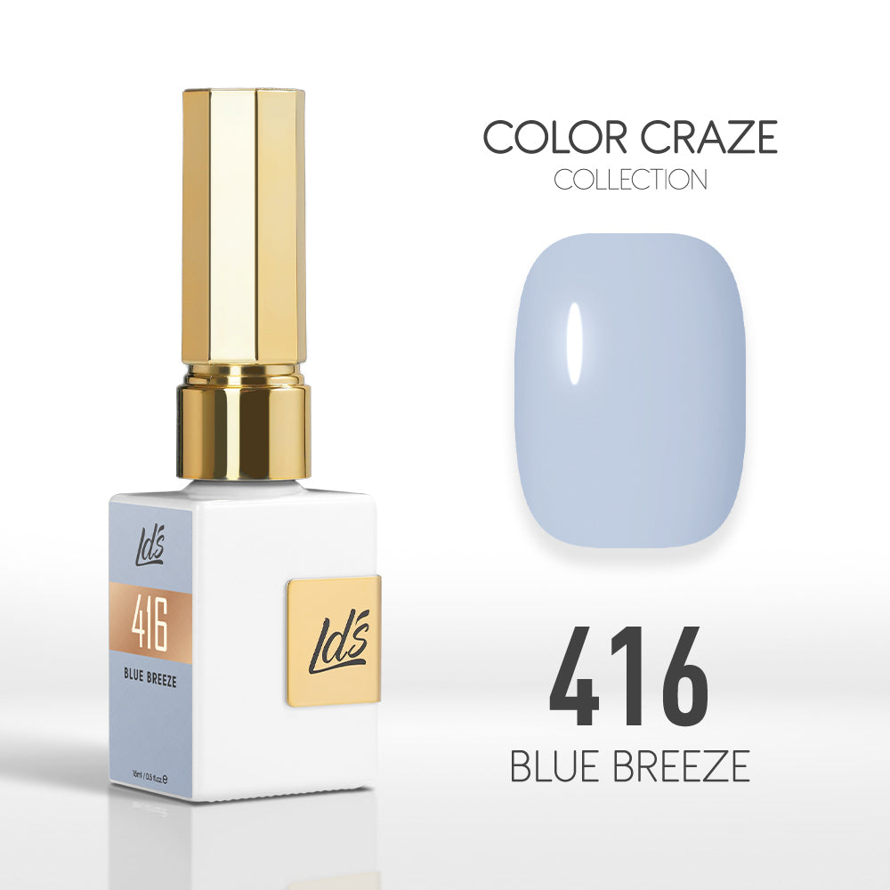 LDS Color Craze Gel Nail Polish - 416 Blue Breeze - 0.5oz