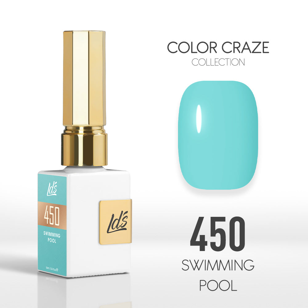 LDS Color Craze Gel Nail Polish - 450 Swimming Pool - 0.5oz