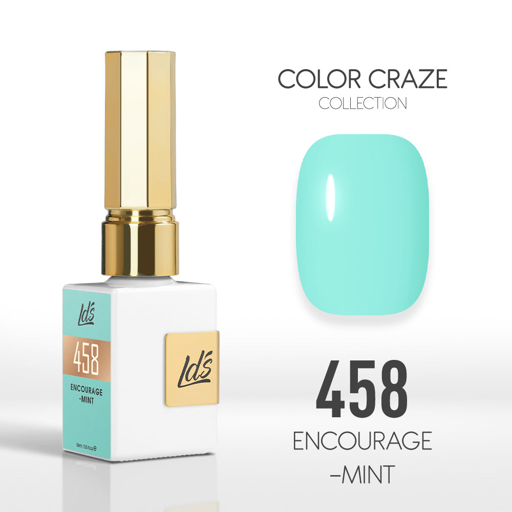 LDS Color Craze Gel Nail Polish - 458 Encourage-mint - 0.5oz