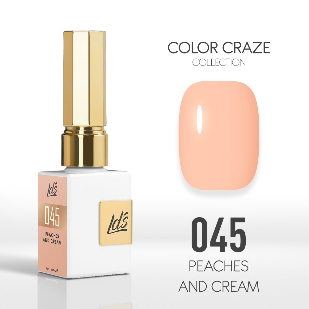 LDS Color Craze Gel Nail Polish - 045 Peaches and Cream - 0.5oz