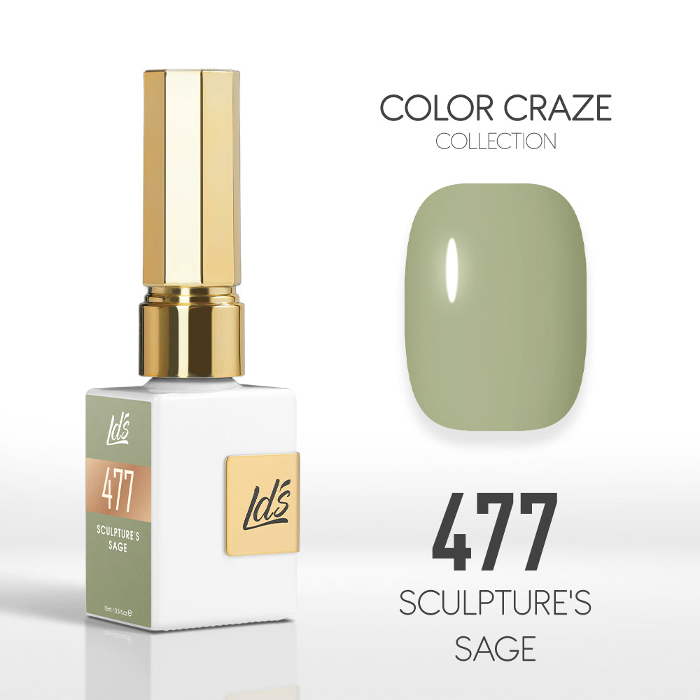 LDS Color Craze Gel Nail Polish - 477 Sculpture's Sage - 0.5oz