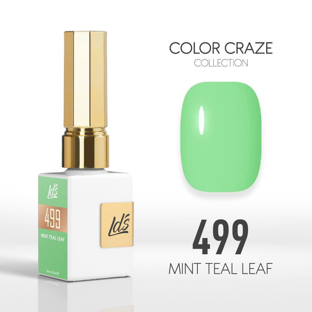 LDS Color Craze Gel Nail Polish - 499 Mint Teal Leaf - 0.5oz