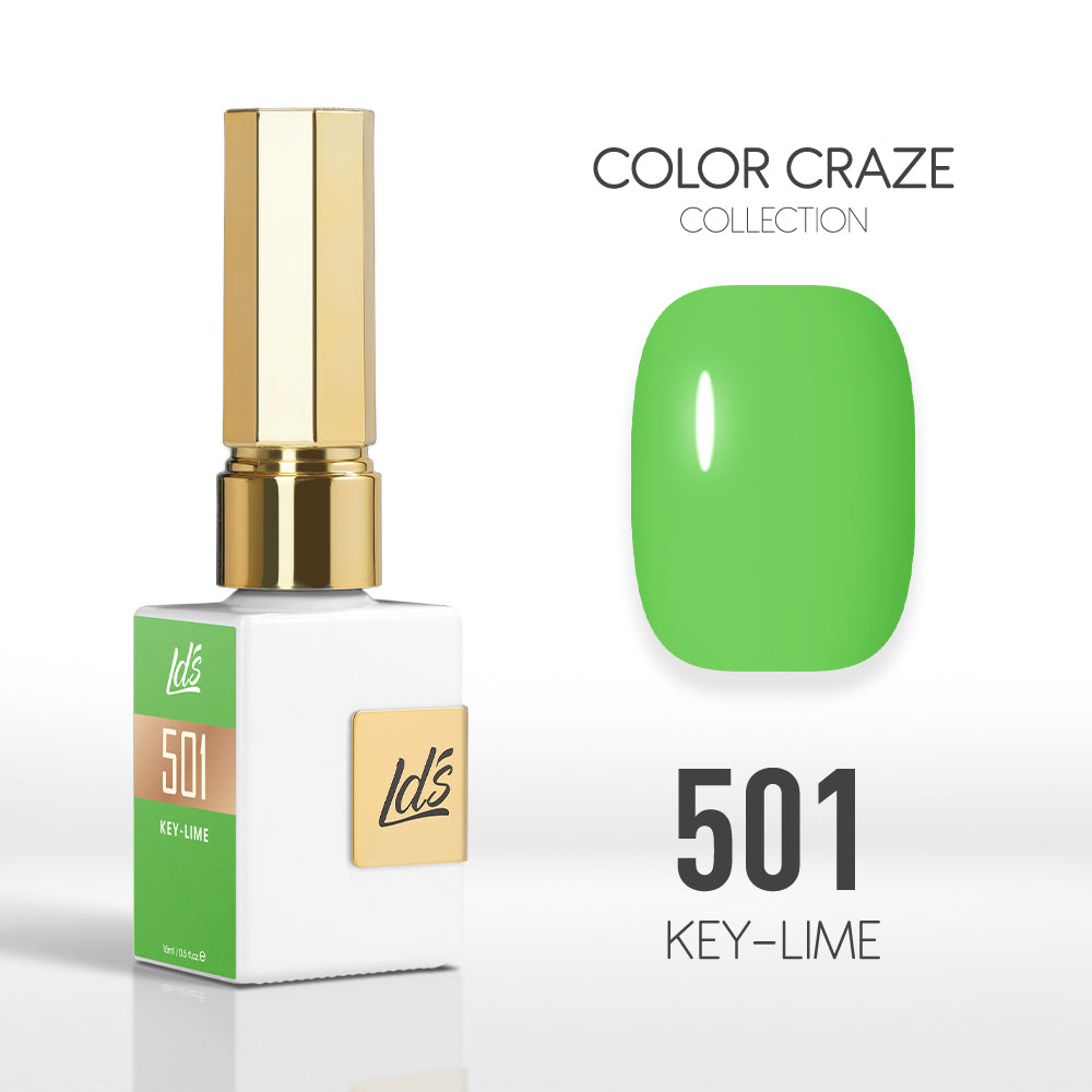 LDS Color Craze Gel Nail Polish - 501 Key-Lime - 0.5oz