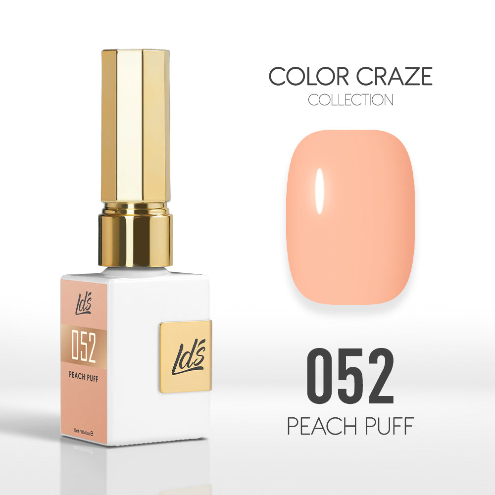 LDS Color Craze Gel Nail Polish - 052 Peach Puff - 0.5oz