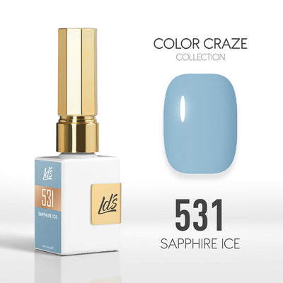 LDS Color Craze Gel Nail Polish - 531 Sapphire Ice - 0.5oz