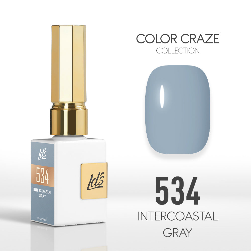 LDS Color Craze Gel Nail Polish - 534 Intercoastal Gray - 0.5oz