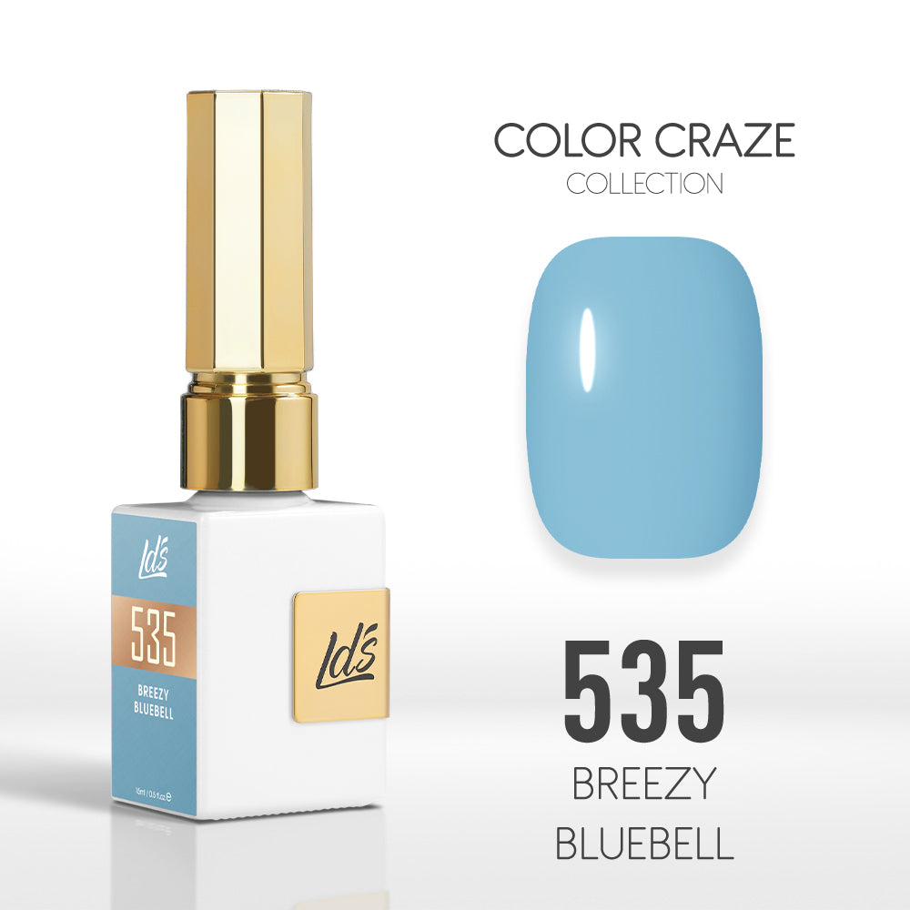 LDS Color Craze Gel Nail Polish - 535 Breezy Bluebell - 0.5oz