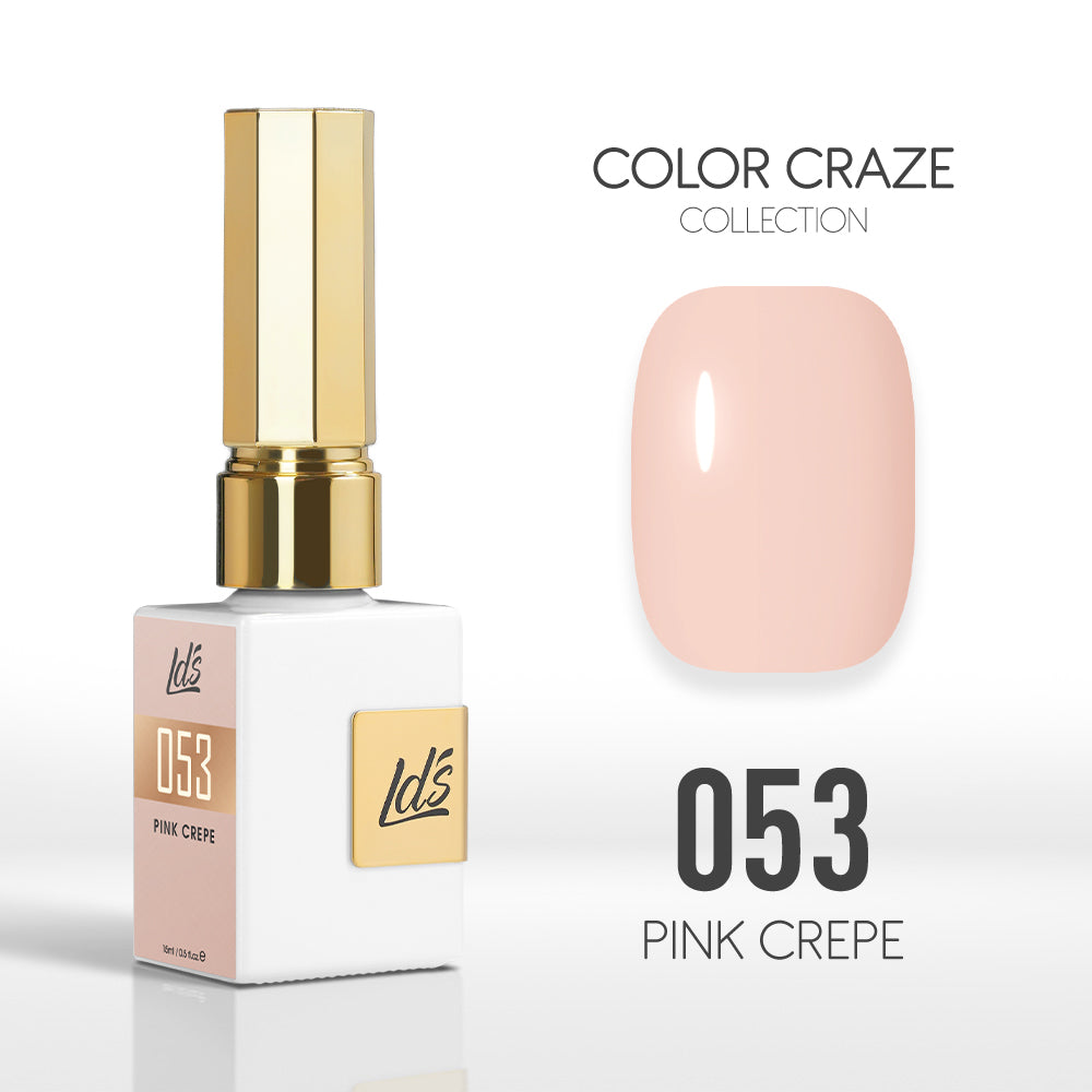 LDS Color Craze Gel Nail Polish - 053 Pink Crepe - 0.5oz