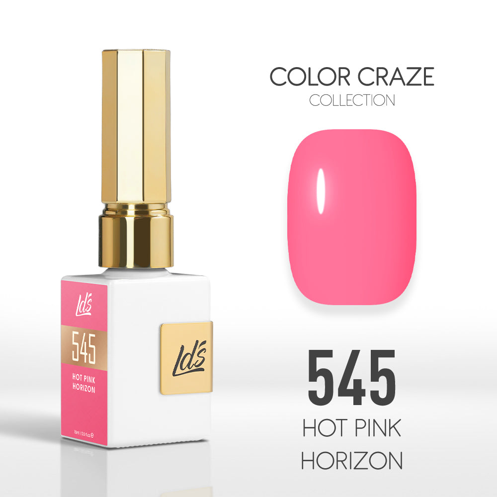 LDS Color Craze Gel Nail Polish - 545 Hot Pink Horizon - 0.5oz