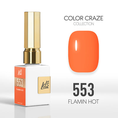 LDS Color Craze Gel Nail Polish - 553 Flamin Hot - 0.5oz