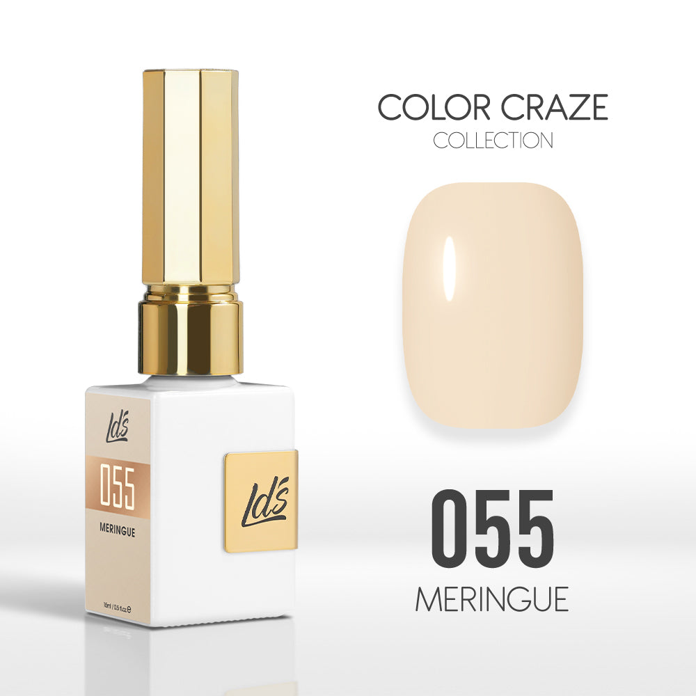 LDS Color Craze Gel Nail Polish - 055 Meringue - 0.5oz