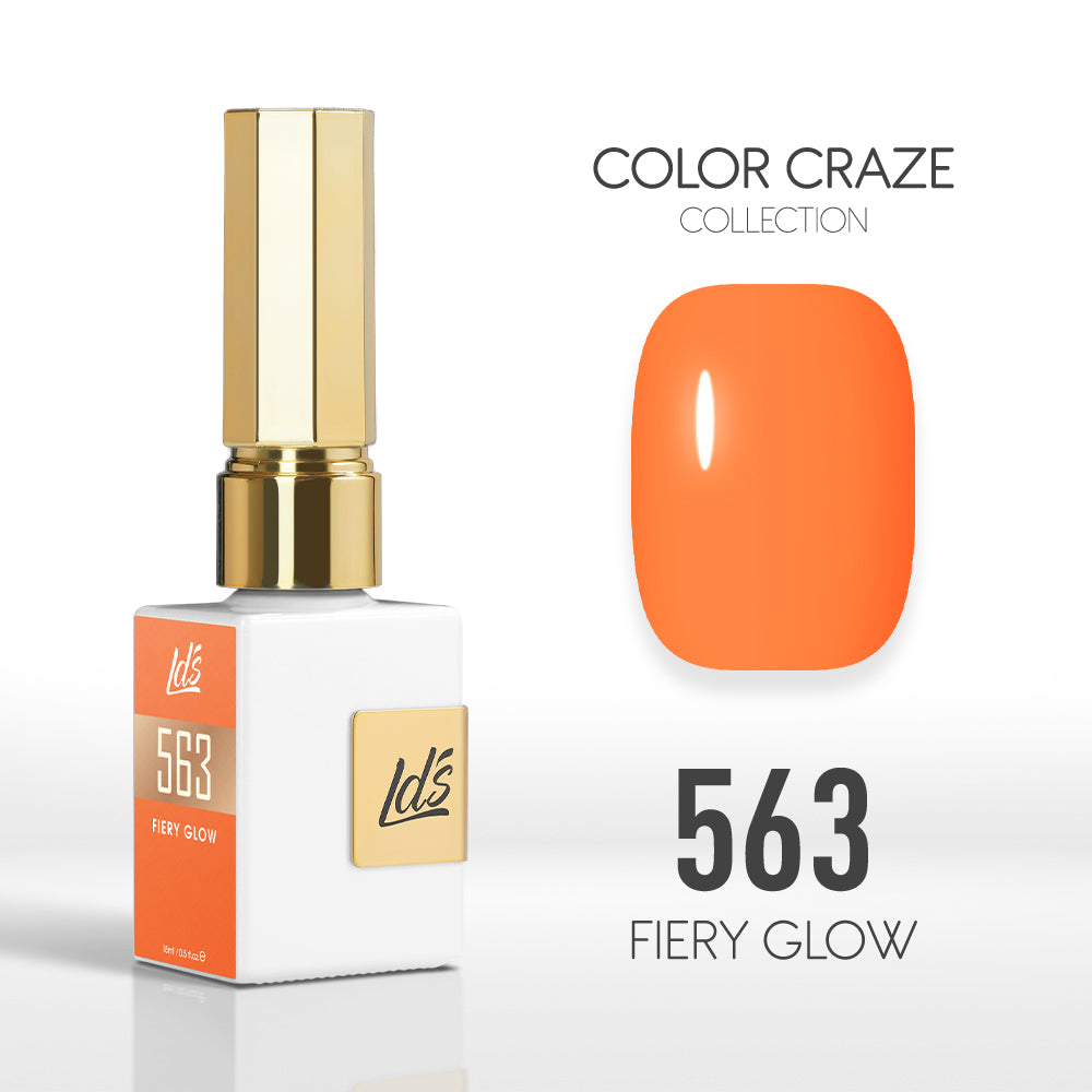 LDS Color Craze Gel Nail Polish - 563 Fiery Glow - 0.5oz